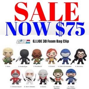 All 11 GI Joe Figural 3D Bag Clip Complete Toy Figure Set